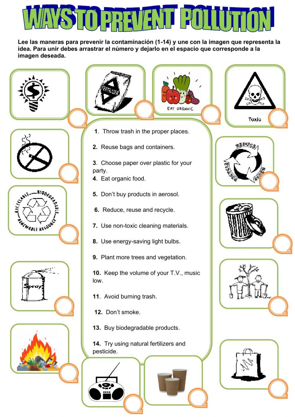 ways-to-prevent-pollution-online-exercise-for-live-worksheets