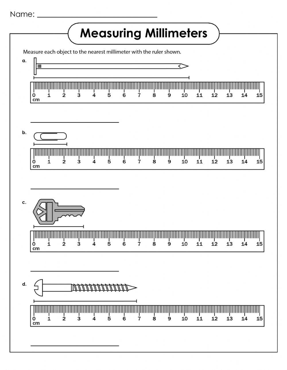 Measuring millimetres