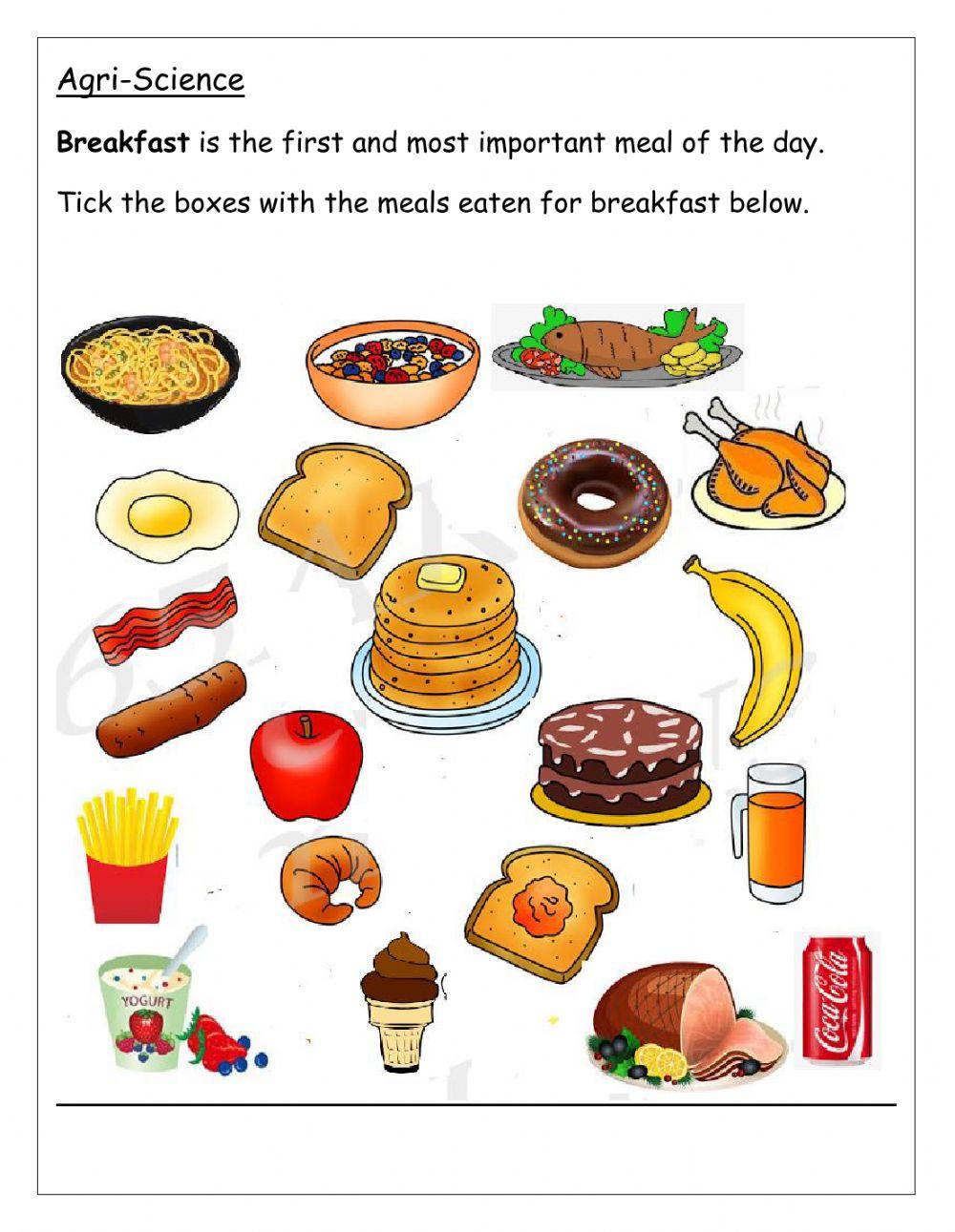 Foods Eaten for Breakfast