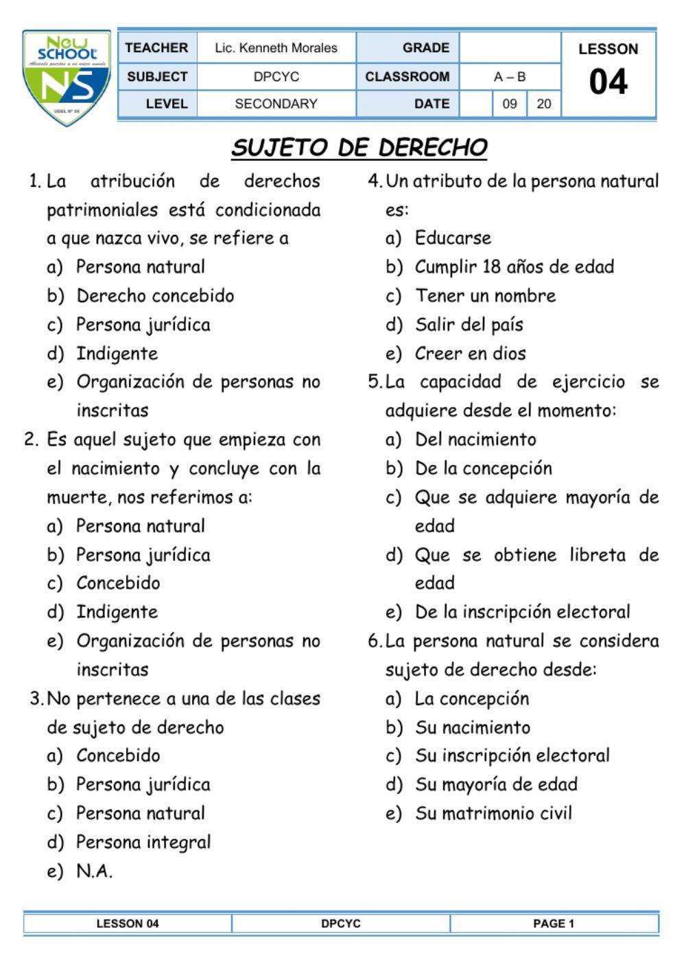 Sujeto de derecho