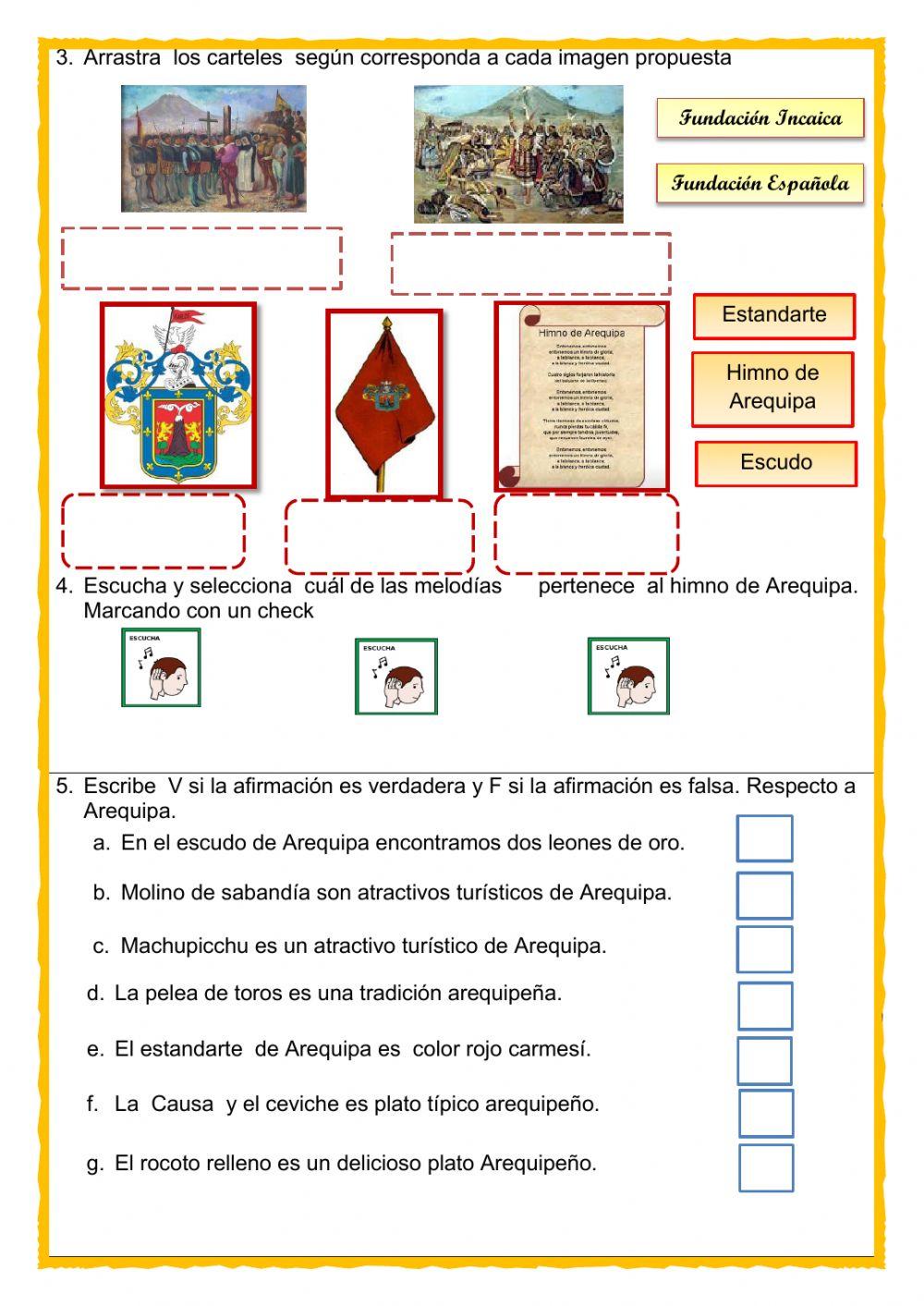 Evaluación  del quinta unidad