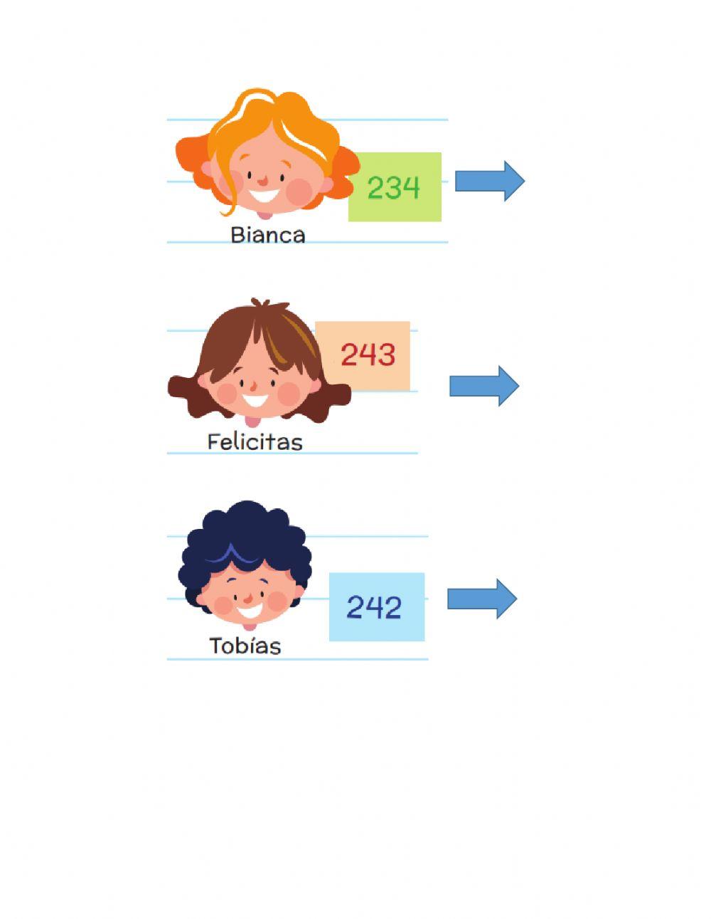 Cada número con su nombre