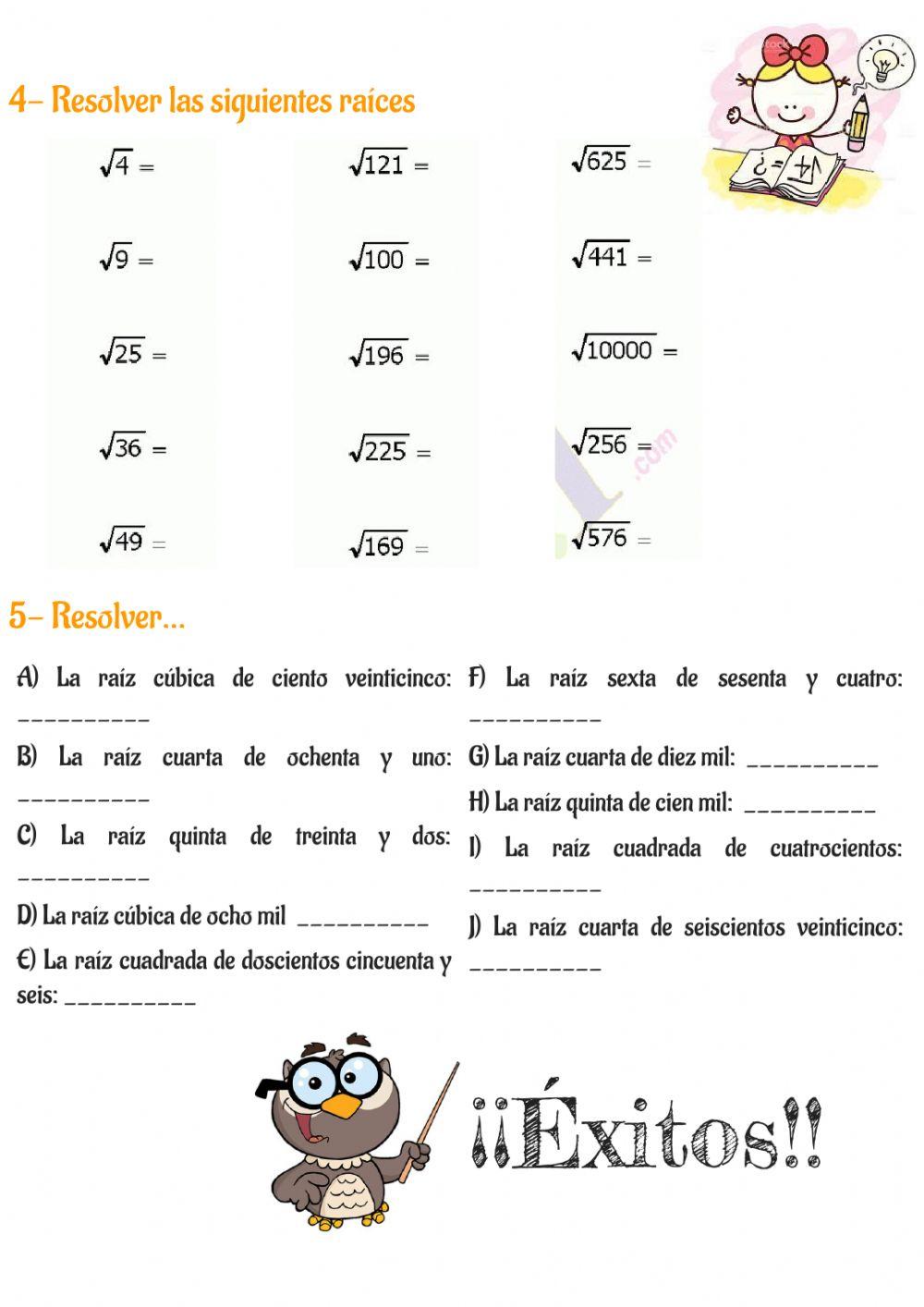 Radicación y Potenciación