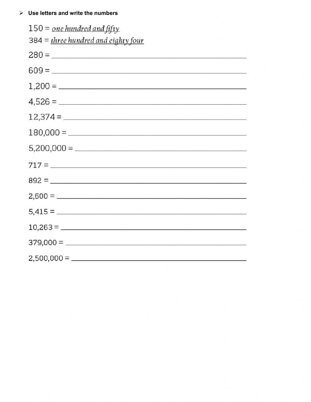 Numbers, Countries, Nationalities