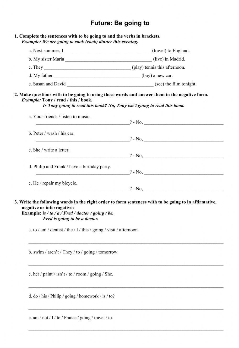 Be Going To - Future Plan