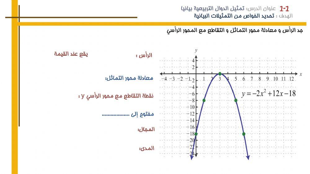 تحديد الخواص من التمثيلات البيانية 5