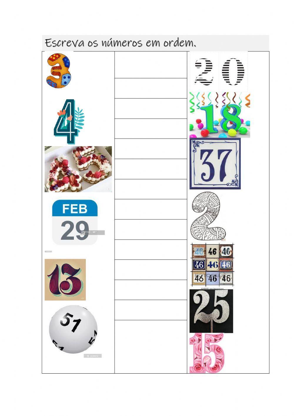 Os números ordinais