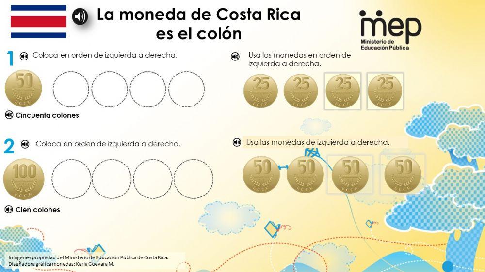 Relación de monedas menores a cien colones (3)