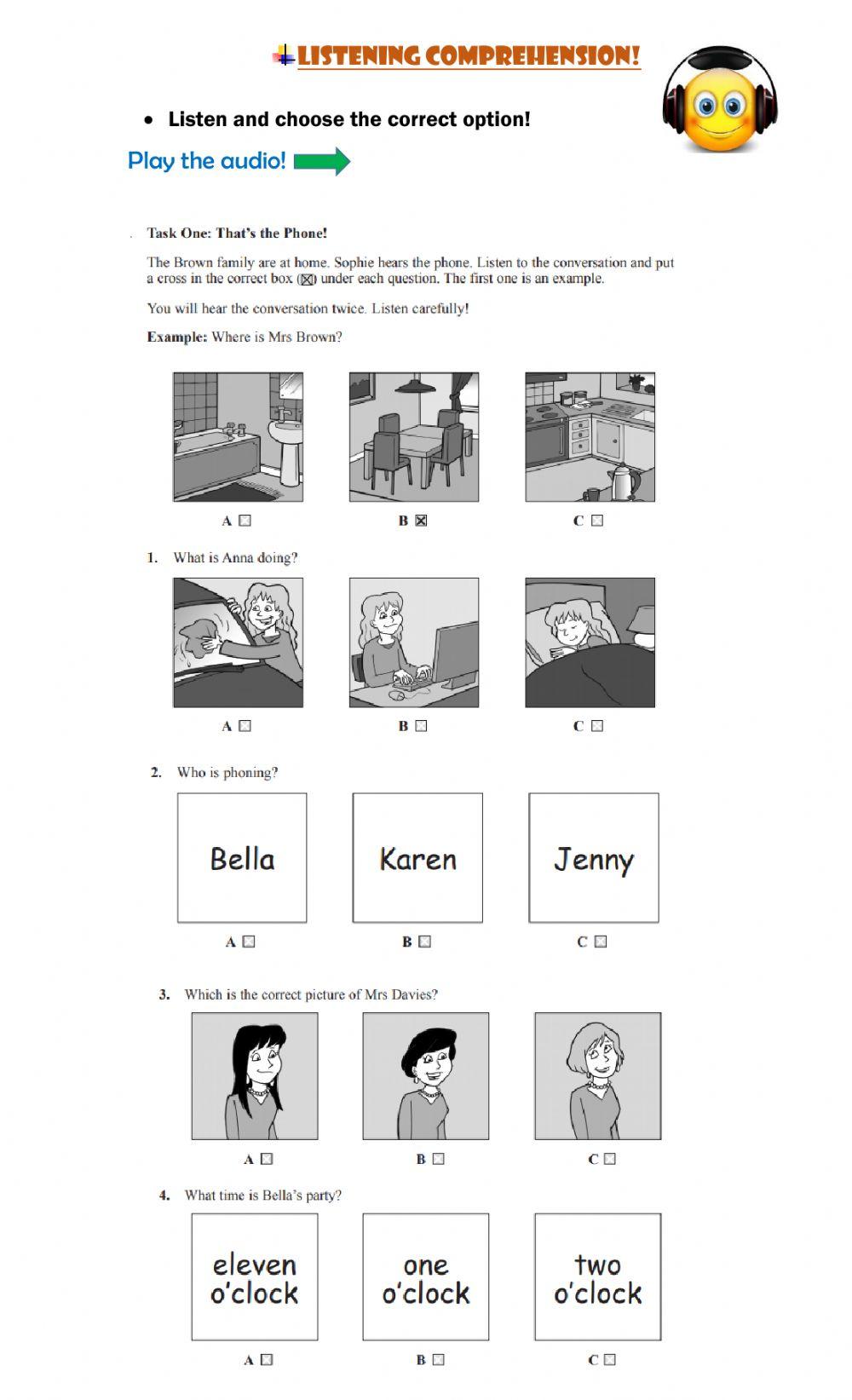 Listening Comprehension.