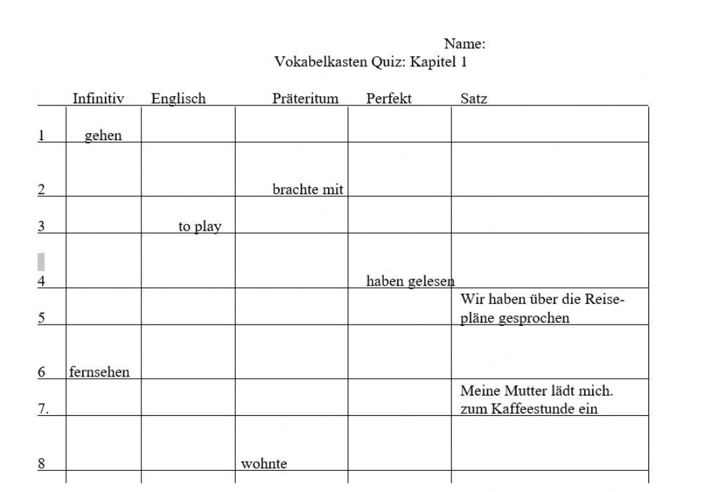 Vokabelkasten Quiz 1 1003