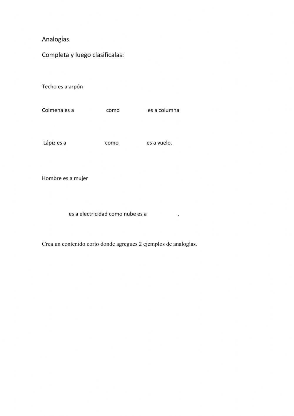 Taller - Analogías.