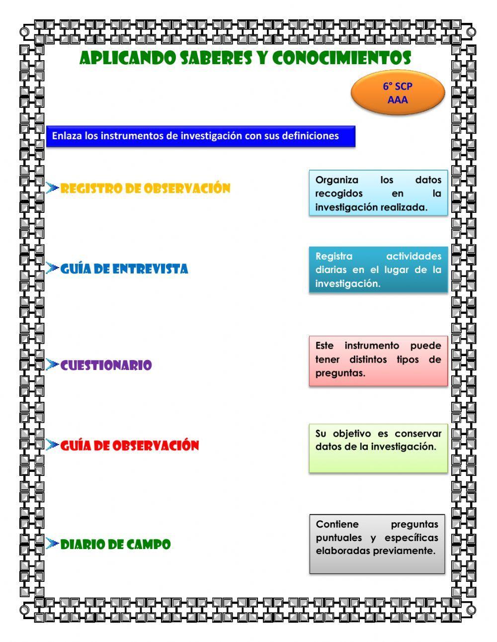 Técnicas e instrumentos de investigación