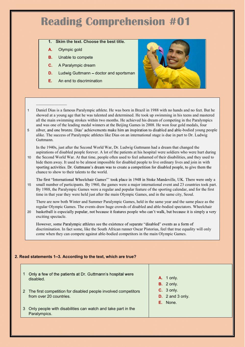 Reading Comprehension 01