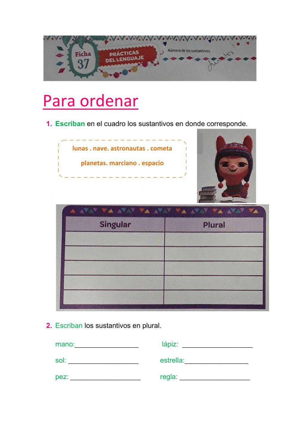 Número de los sustantivos