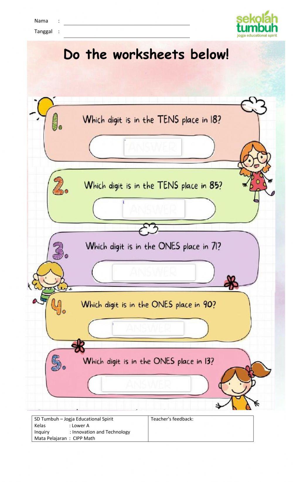 Place Value (Tens, Ones)