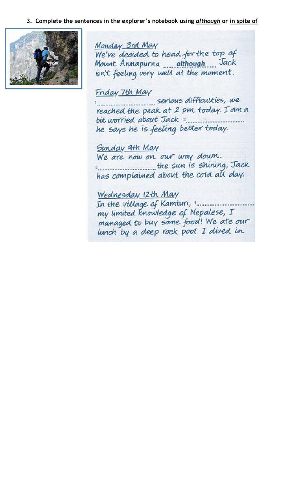 Clauses of concession, result and purpose