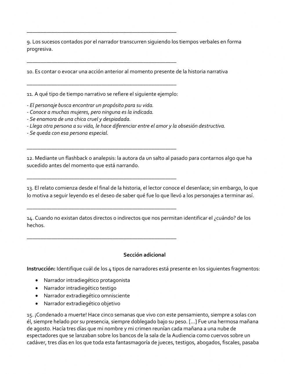 El tiempo en la narración