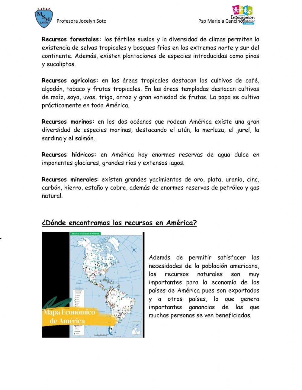 Recursos naturales de América