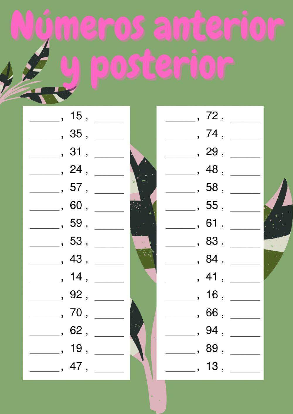 Anterior y posterior