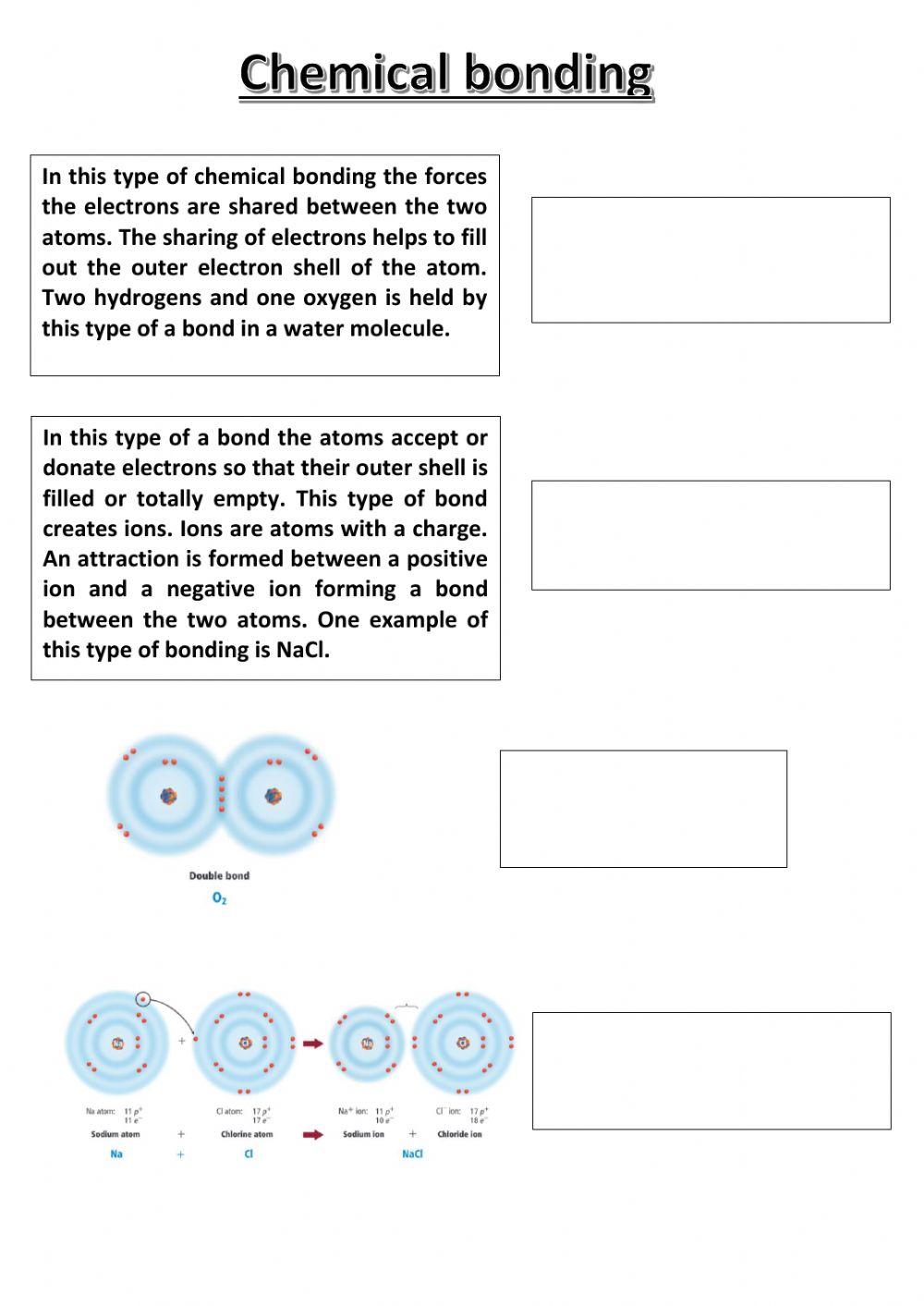 Chemical Bonding Worksheet Answer Key