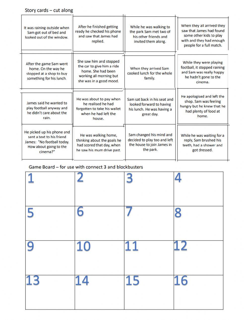 Verb tenses cards mash-up Verb tenses cards mash-up