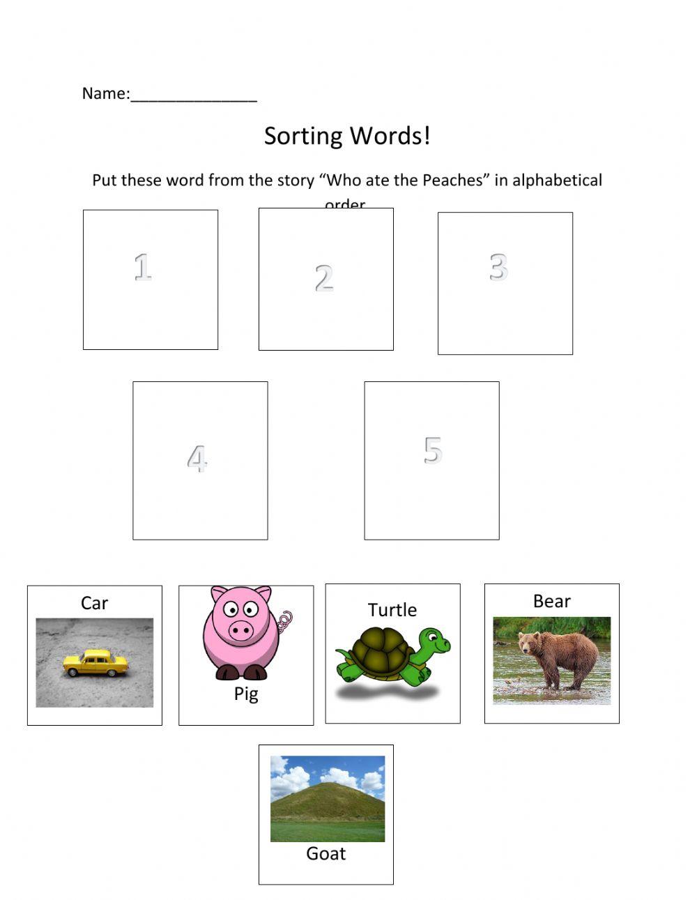 Alphabet order Are we there yet?