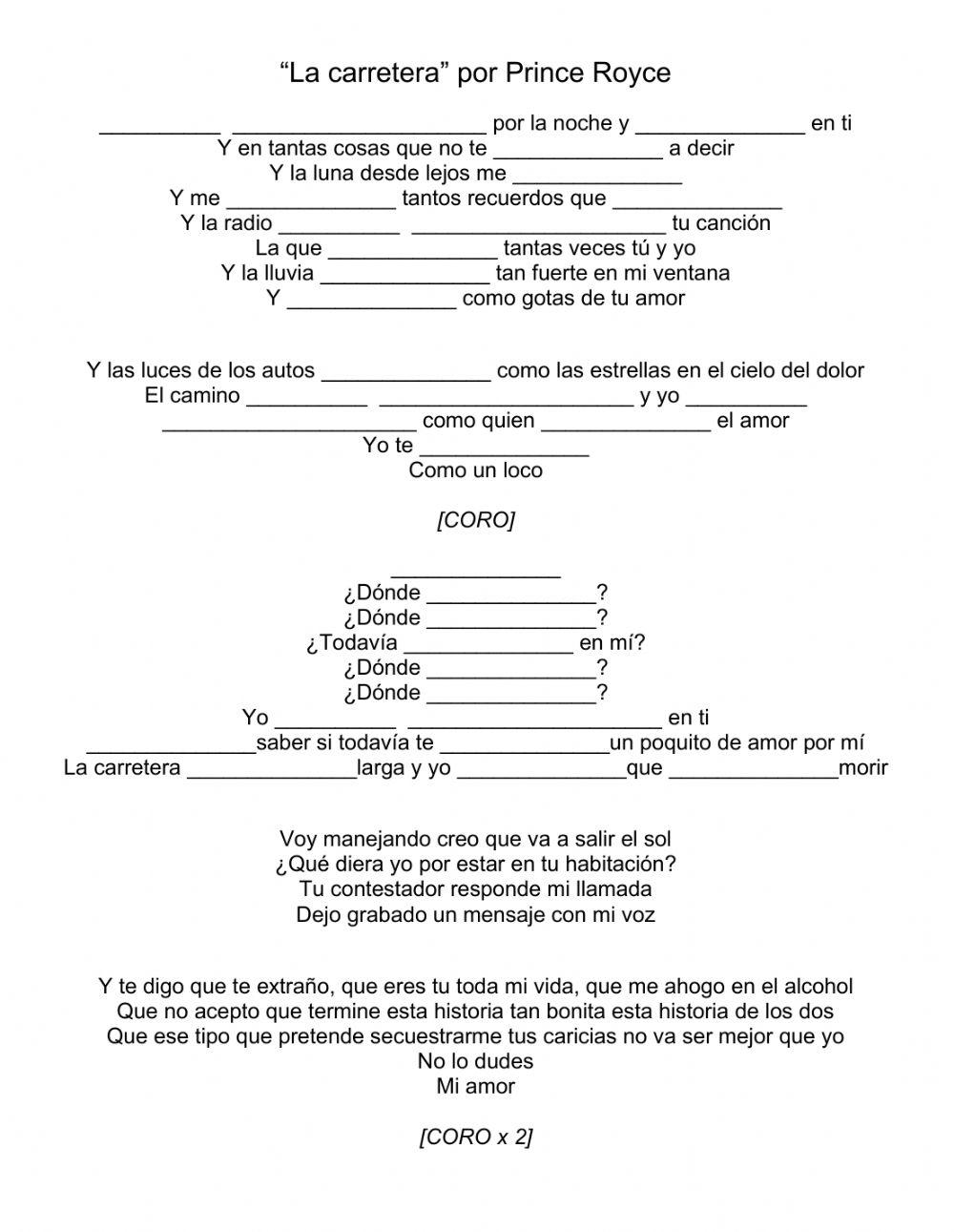 -La carretera- por Prince Royce
