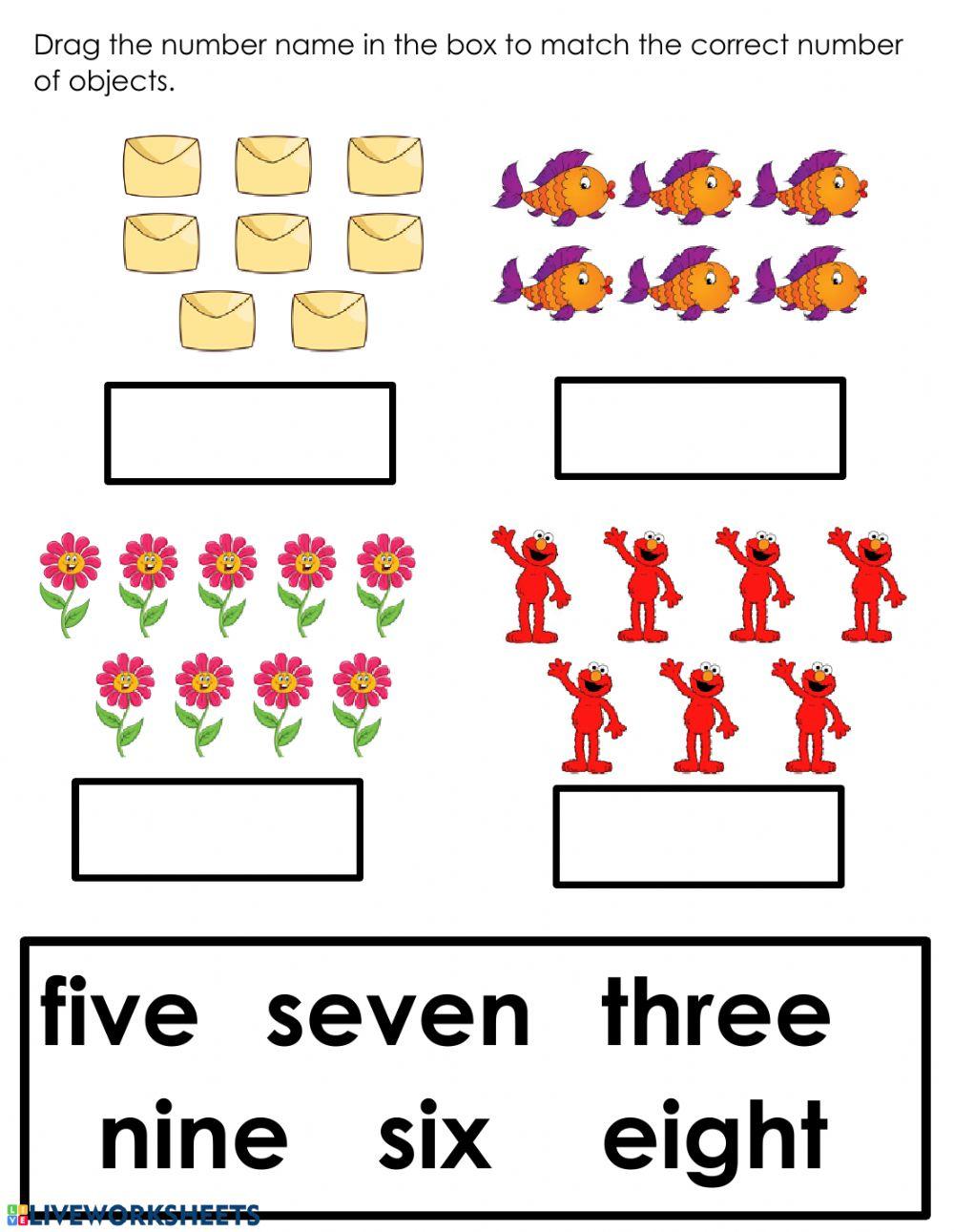 Count and Match The Number Word