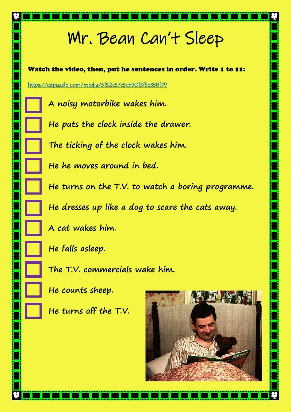 Mr. Bean Can't Sleep