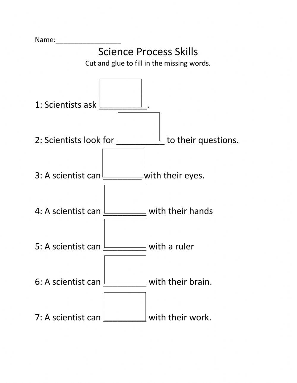 Science Process Skills worksheet | Live Worksheets science-process-skills-worksheet-live-worksheets
