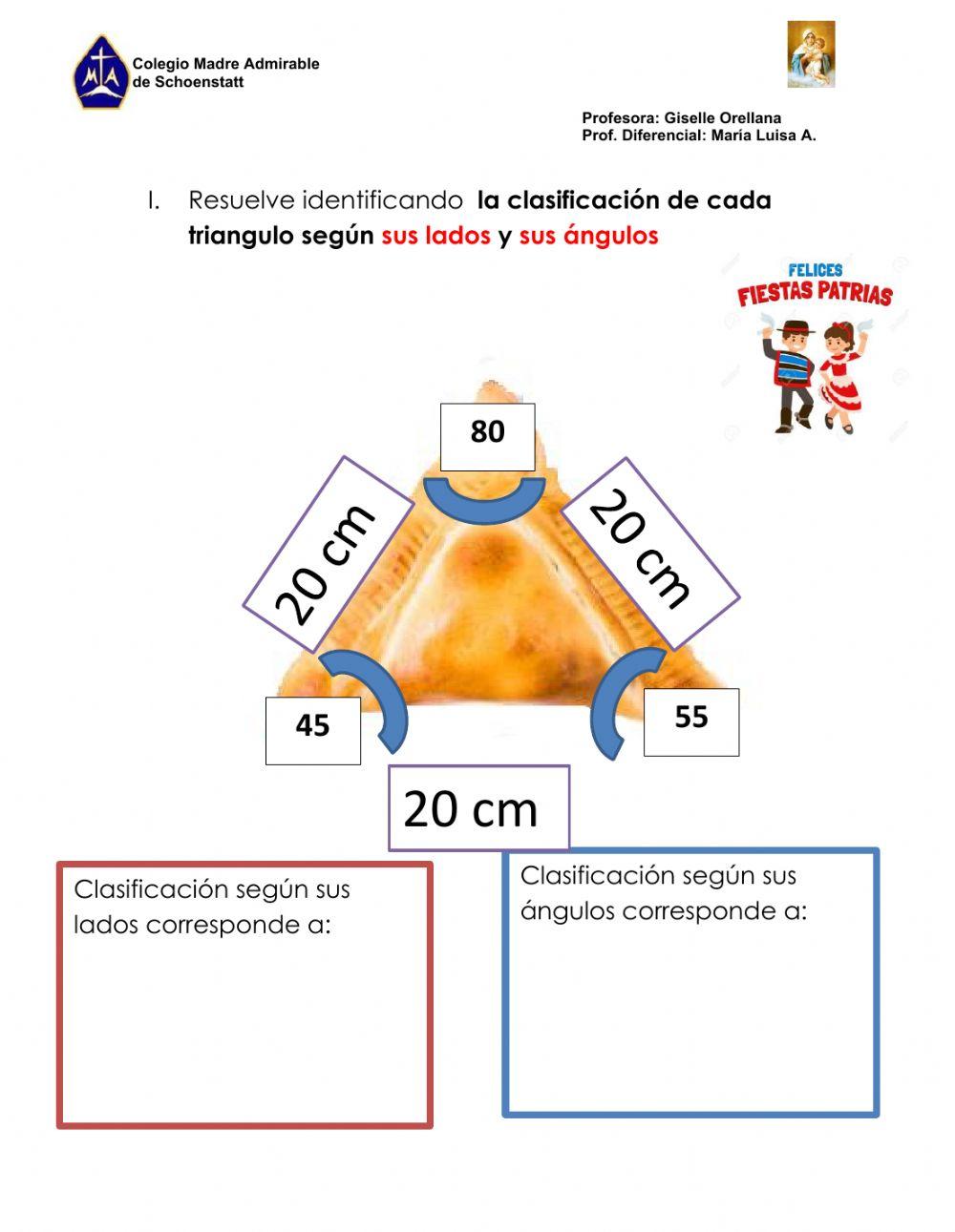 Clasificación de triángulos