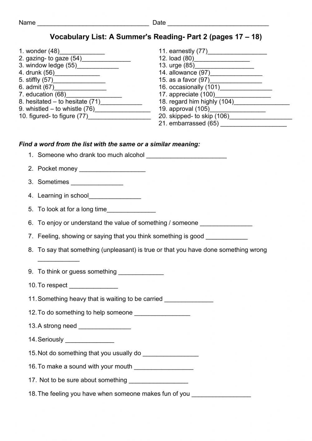 A Summer's Reading Part 2