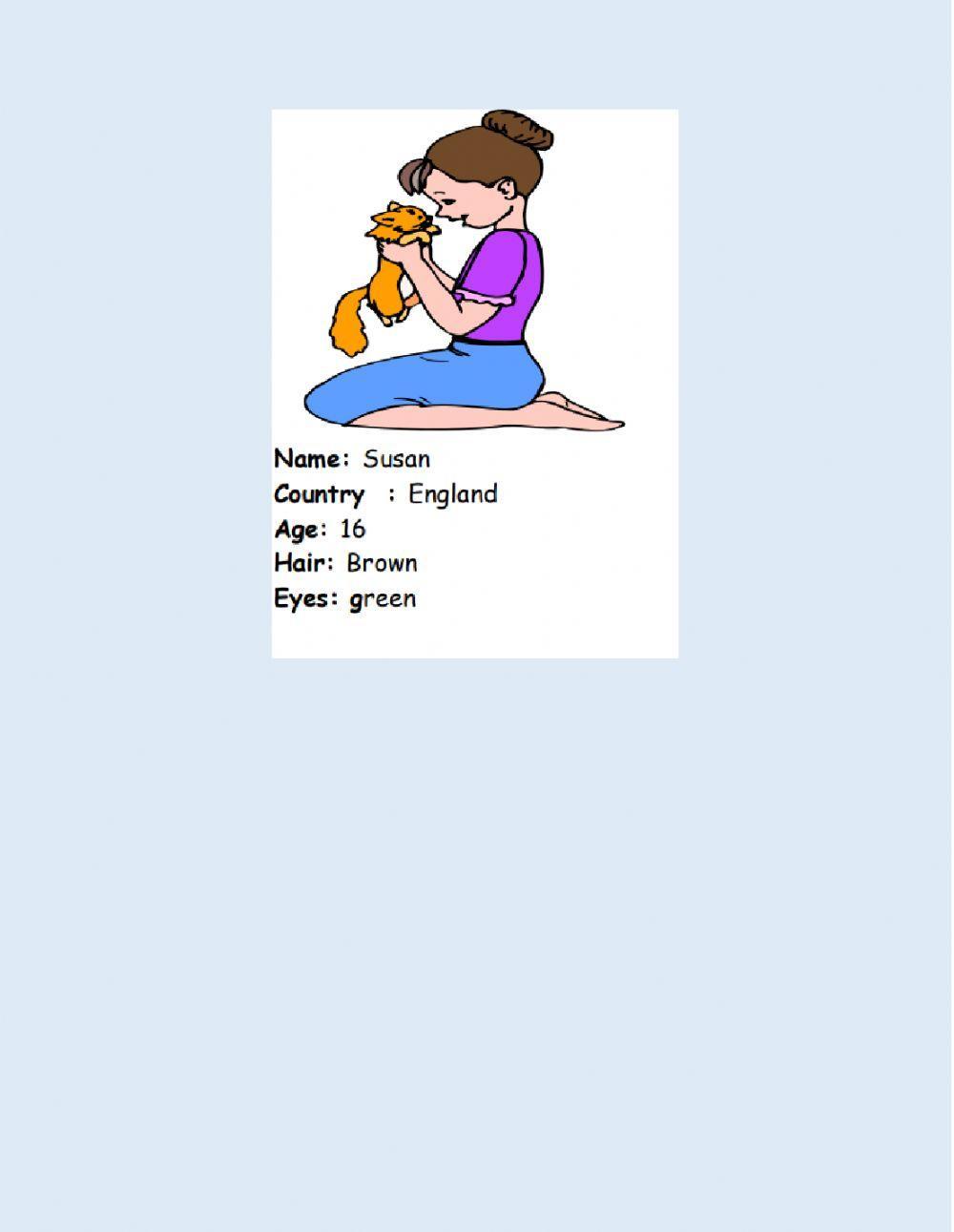 Descriptions with adjetives and to be