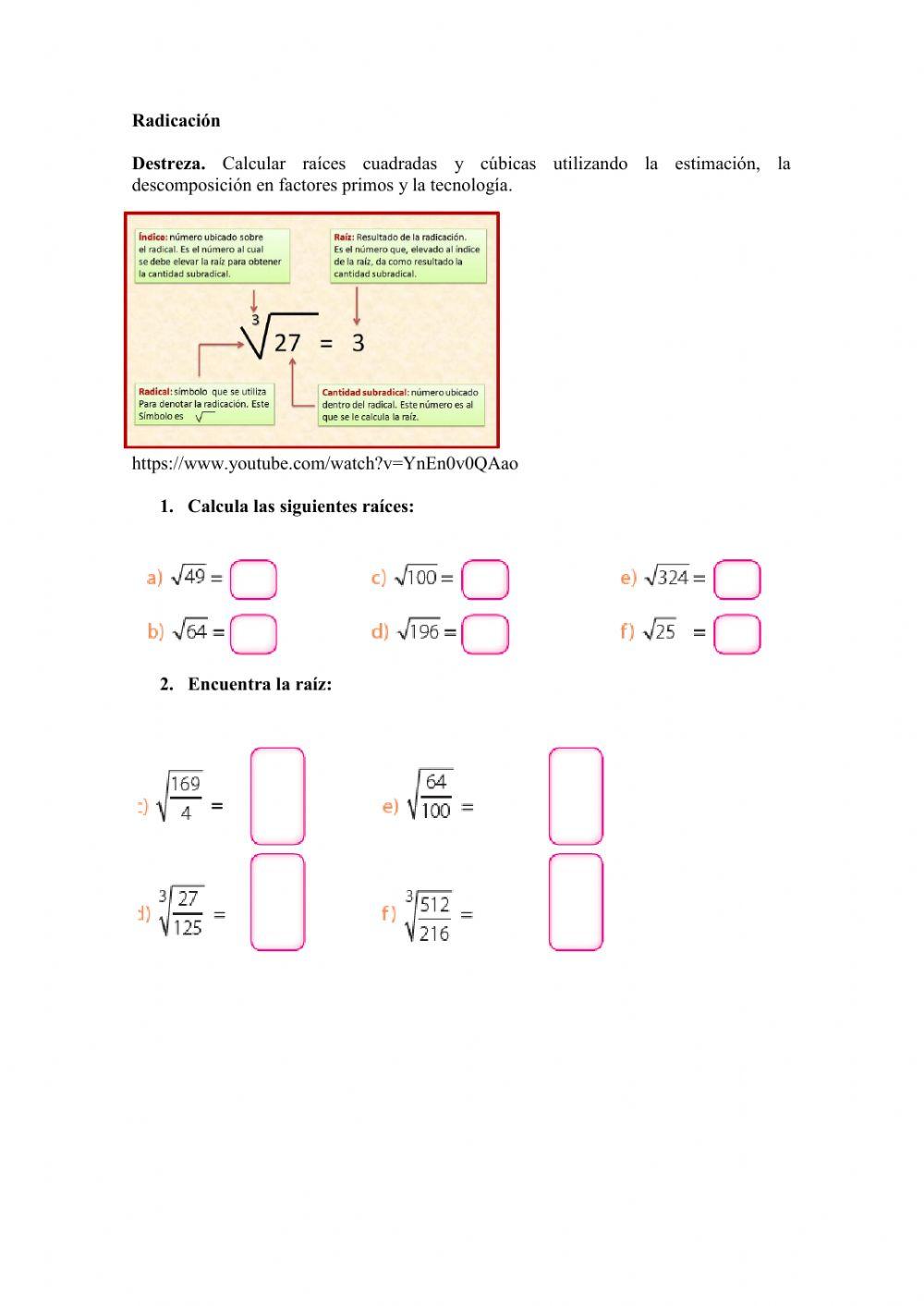 Recuperación matematicas 7mo de basica