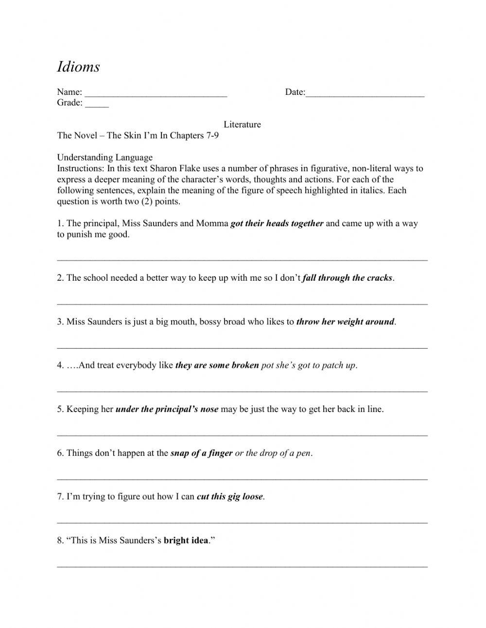 Literature - The Novel