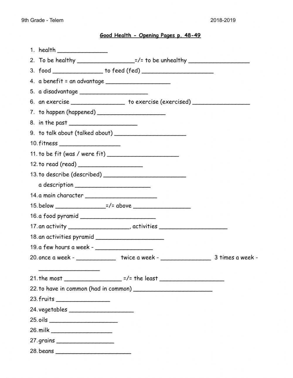 Good Health - Opening Pages p. 48-49