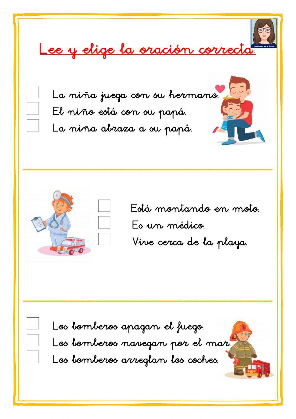 C.LECT. 1º Oraciones V.