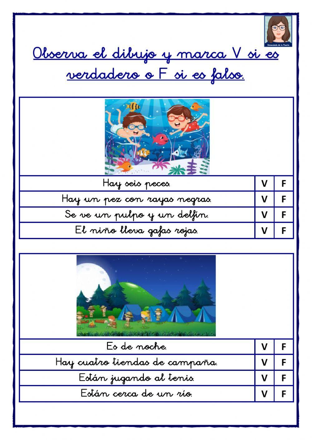 C.LECT.1º Oraciones X