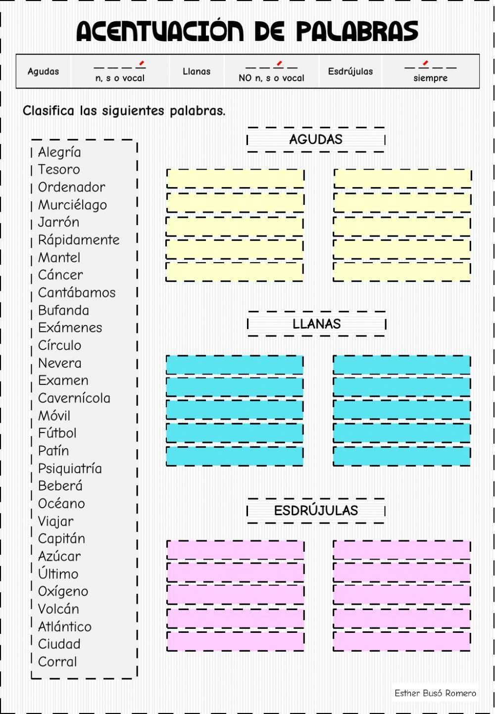 Acentuación de palabras