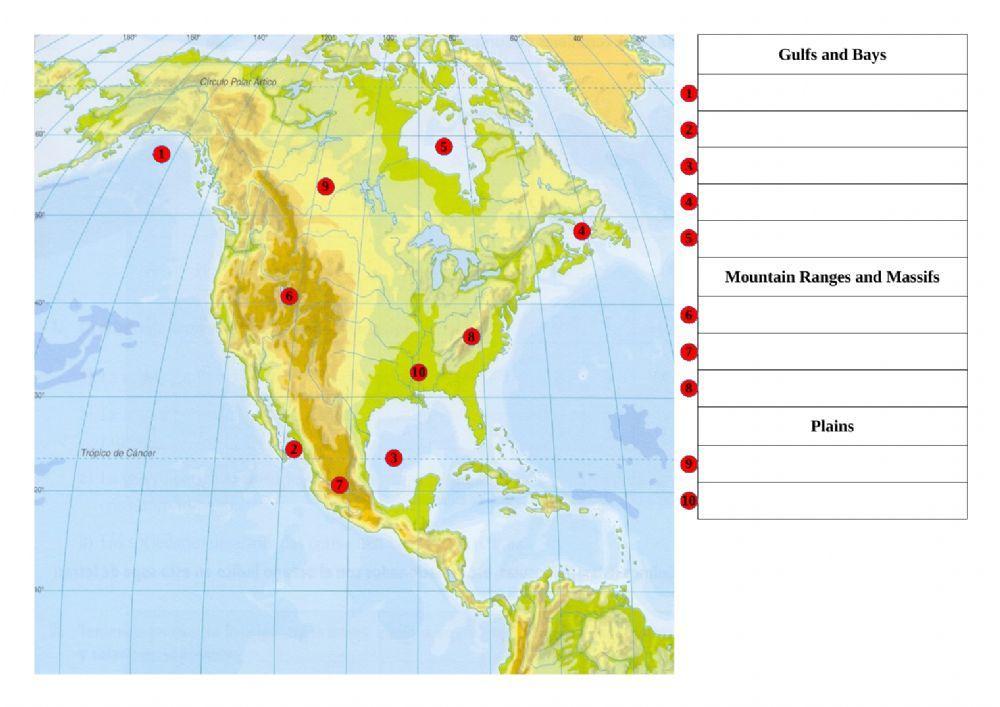North American gulfs, bays, mountains and plains 3