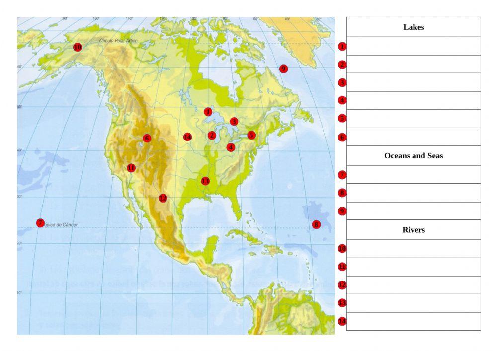 North American lakes, seas and rivers 2