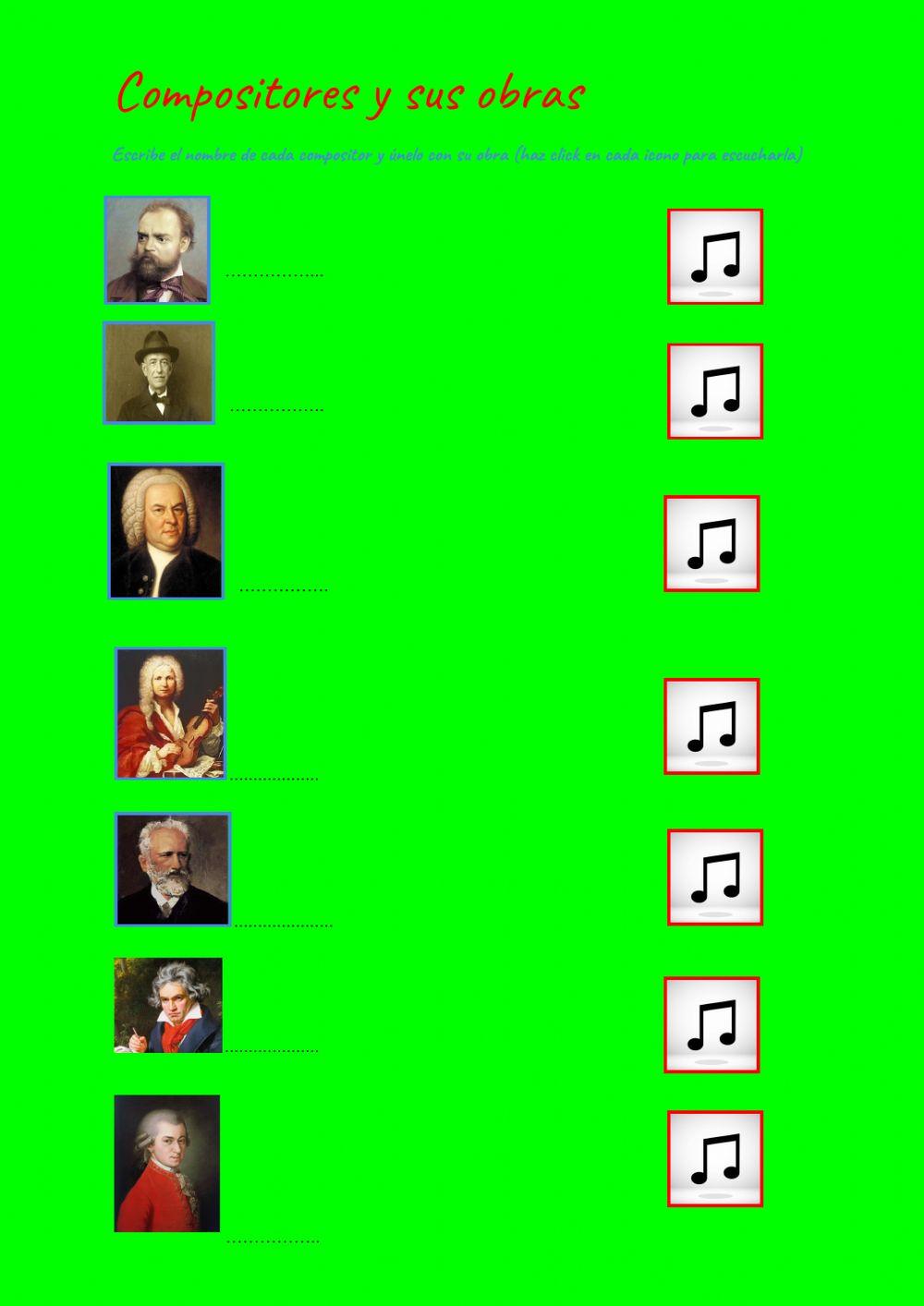 Compositores y obras