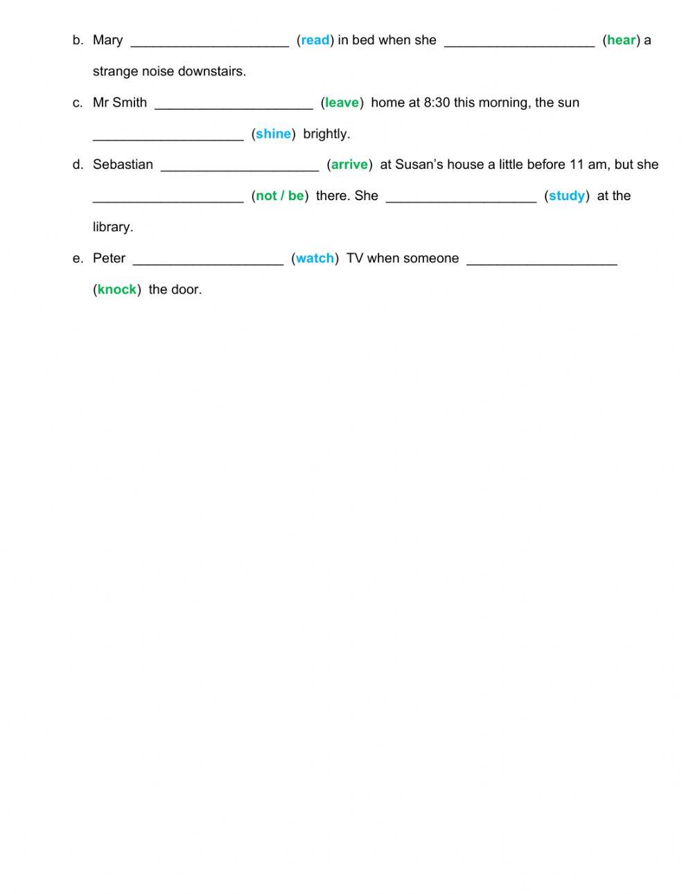 Past simple vs past continuous