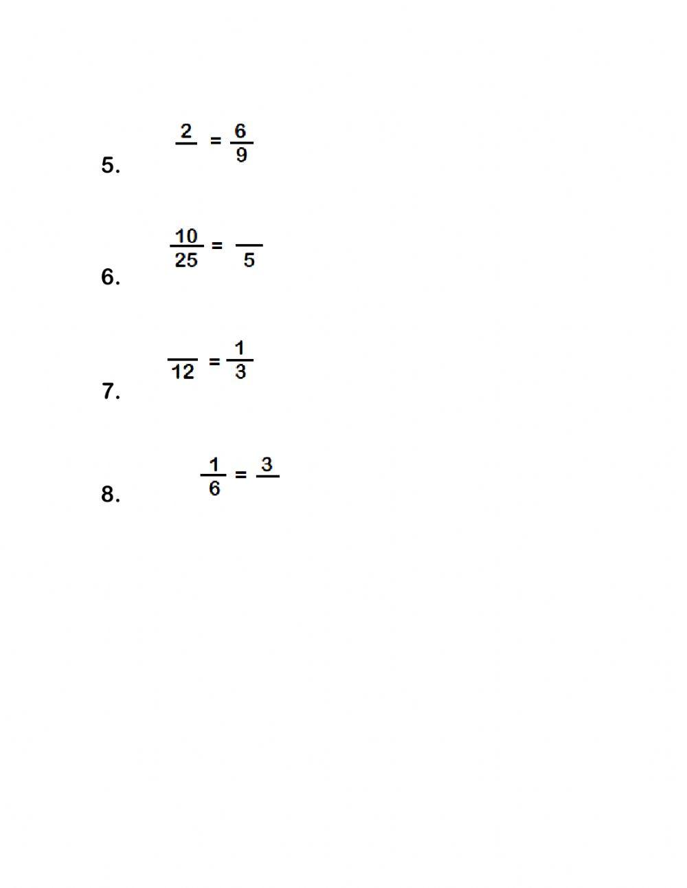 Equivalent Fractions