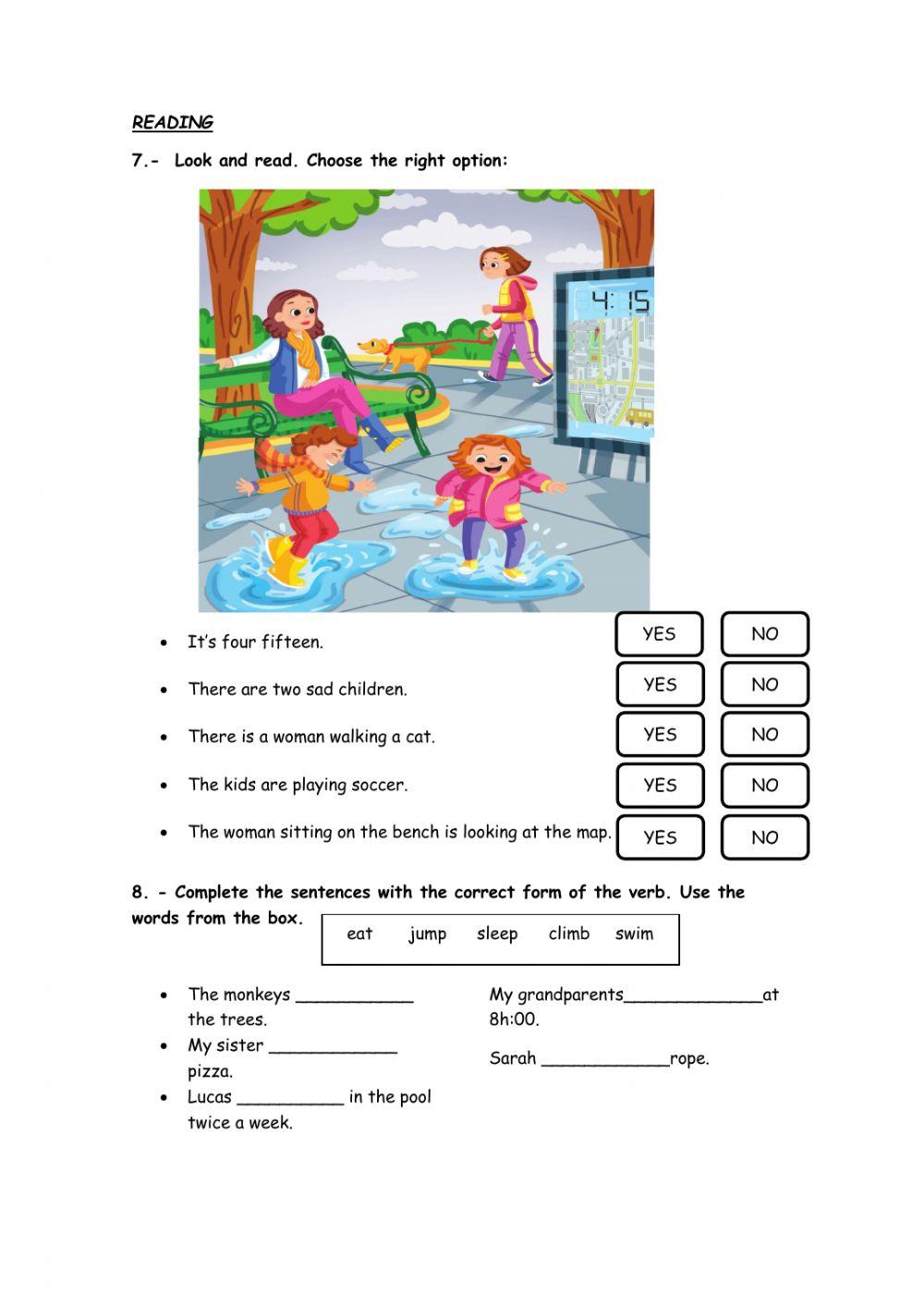 Midterm exam third grades