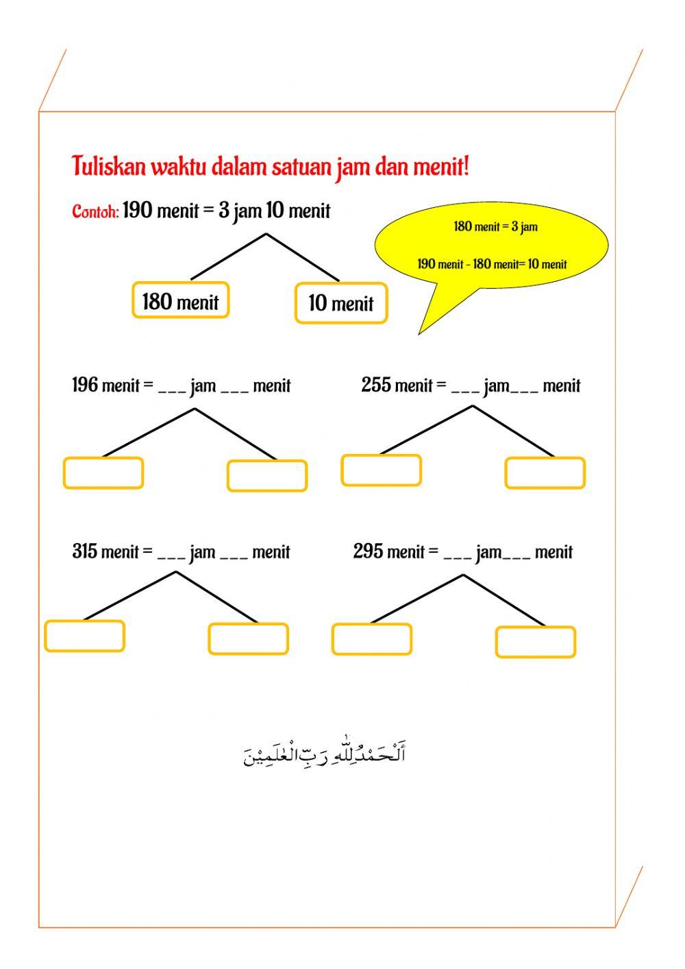 LKS Konversi Jam dan Menit