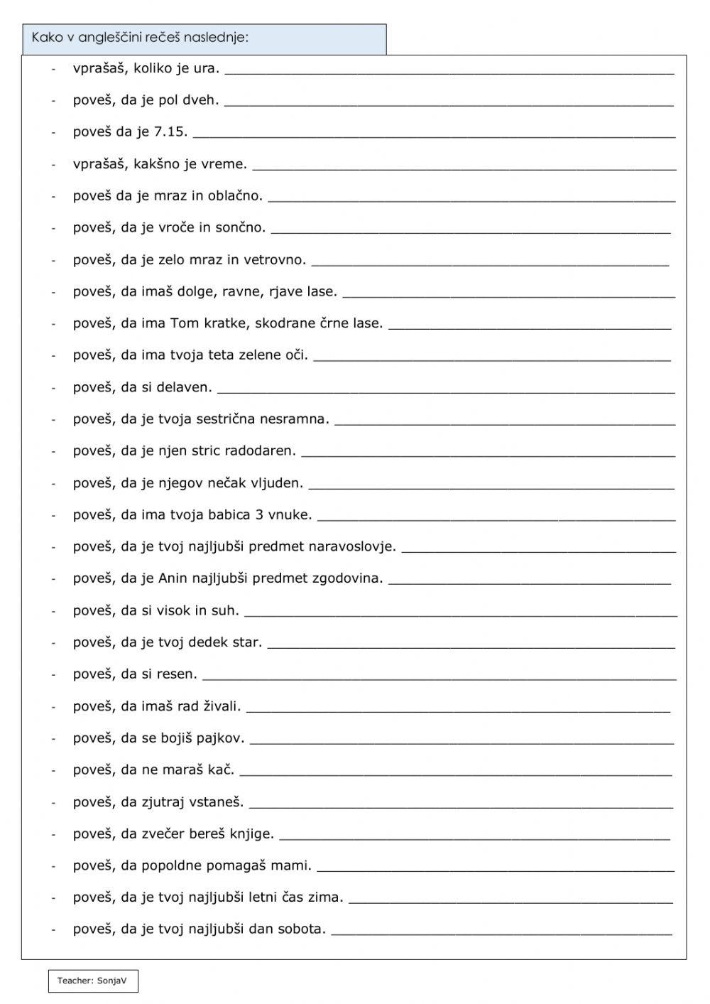 Revision exercises 1