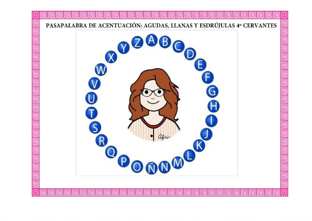 PASAPLABRA 4º PRIMARIA MIGUEL DE CERVANTES