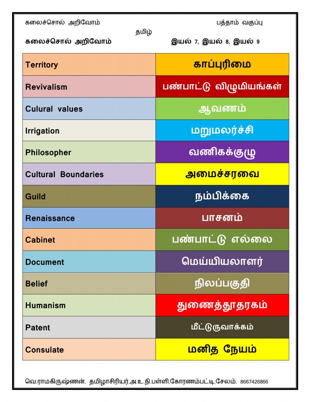 பத்தாம் வகுப்பு - தமிழ்