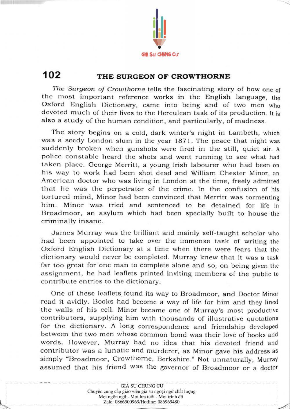 Trắc nghiệm kỹ năng đọc hiểu Tiếng Anh số 34